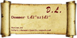 Demmer László névjegykártya