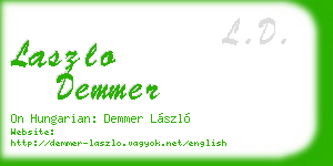 laszlo demmer business card