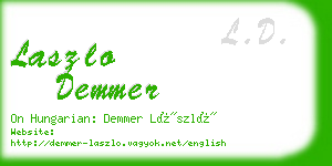 laszlo demmer business card